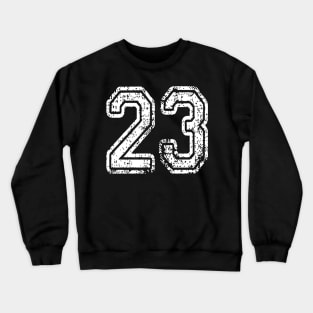 Number 23 Grungy in white Crewneck Sweatshirt